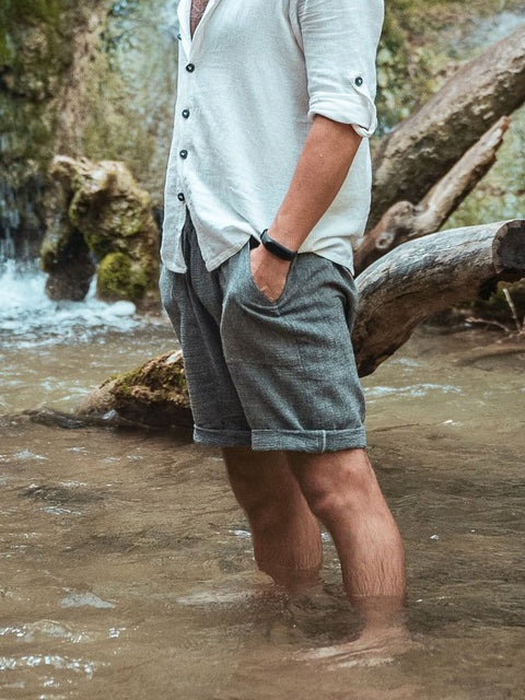 Pirin - Şile Bezi Şort - Dut Project