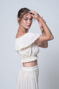 Linte - Crochted Edging Bustier & Crocheted Detailed Baggy Pants - Dut Project