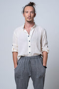 Hekla - Elastic Waist, Wide Leg, Pockets, Trousers %100 Cotton Sile Fabric Pants - Dut Project