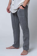 Hekla - Elastic Waist, Wide Leg, Pockets, Trousers %100 Cotton Sile Fabric Pants - Dut Project