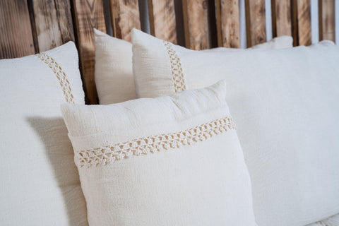 Flen - %100 Cotton 7-Piece Natural Bed Set - Dut Project