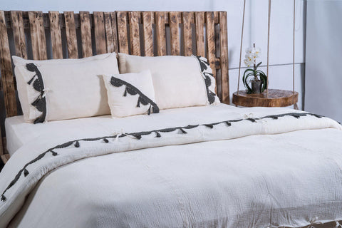 Tau - %100 Cotton 7-Piece Natural Bed Set - Dut Project