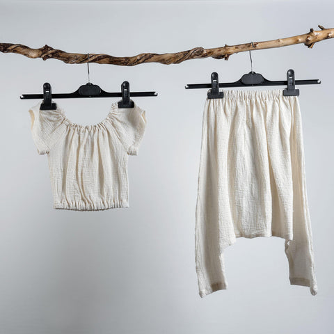 Vina - Natural Kids Set Pant & Shirt - Dut Project